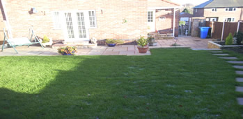 lawn and patio